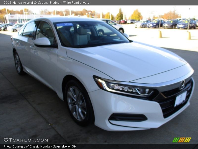 Platinum White Pearl / Ivory 2018 Honda Accord LX Sedan