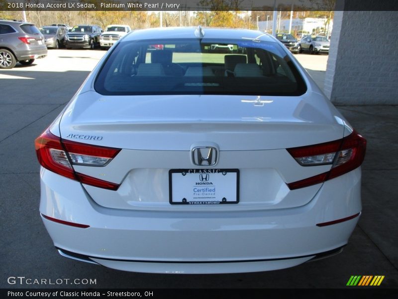 Platinum White Pearl / Ivory 2018 Honda Accord LX Sedan