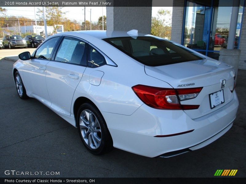 Platinum White Pearl / Ivory 2018 Honda Accord LX Sedan