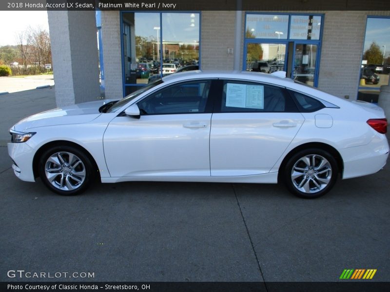 Platinum White Pearl / Ivory 2018 Honda Accord LX Sedan