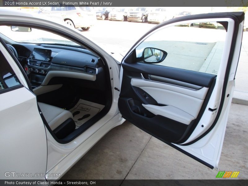 Platinum White Pearl / Ivory 2018 Honda Accord LX Sedan