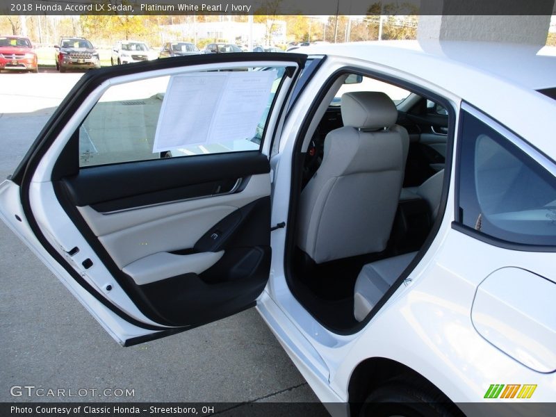 Platinum White Pearl / Ivory 2018 Honda Accord LX Sedan