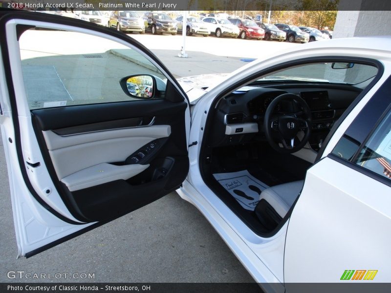 Platinum White Pearl / Ivory 2018 Honda Accord LX Sedan