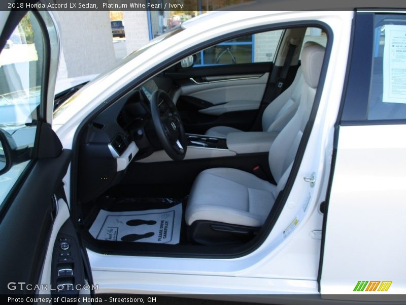 Platinum White Pearl / Ivory 2018 Honda Accord LX Sedan