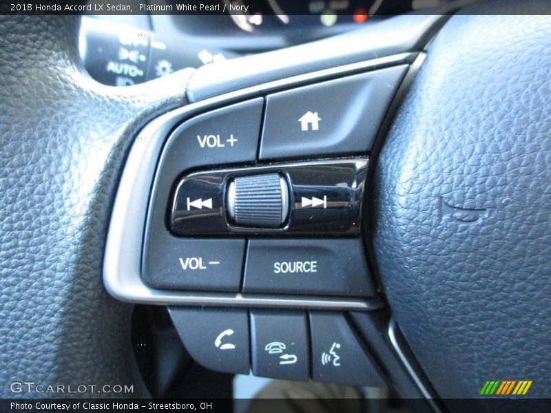 Platinum White Pearl / Ivory 2018 Honda Accord LX Sedan