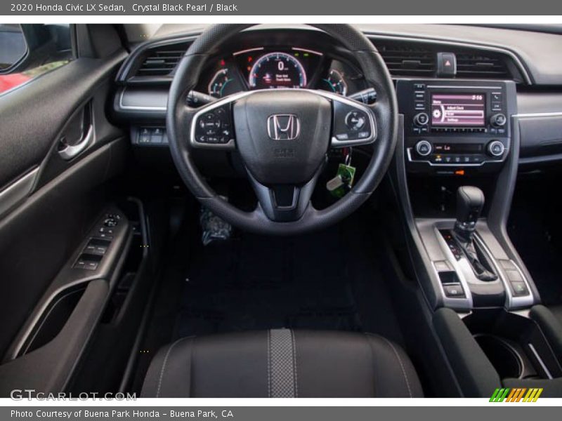 Crystal Black Pearl / Black 2020 Honda Civic LX Sedan