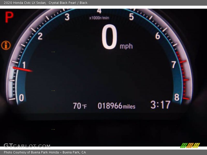 Crystal Black Pearl / Black 2020 Honda Civic LX Sedan