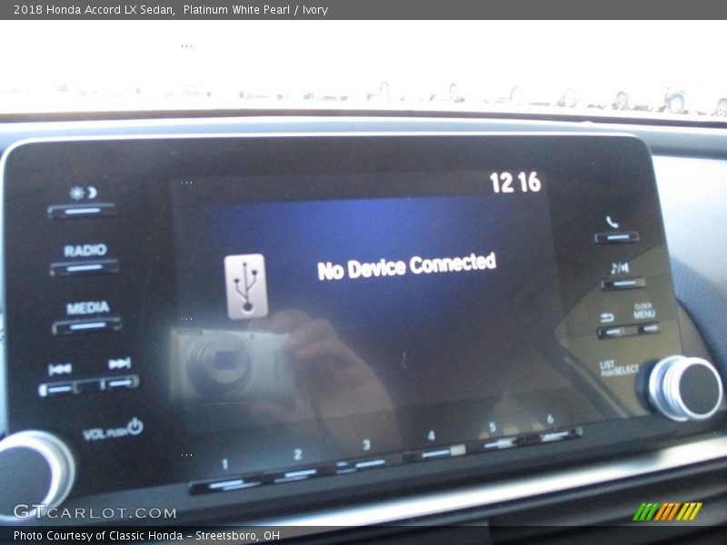 Platinum White Pearl / Ivory 2018 Honda Accord LX Sedan