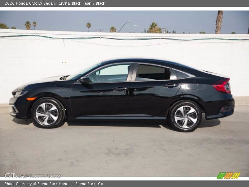 Crystal Black Pearl / Black 2020 Honda Civic LX Sedan