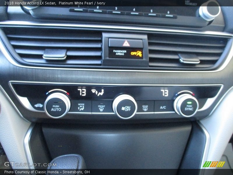 Platinum White Pearl / Ivory 2018 Honda Accord LX Sedan