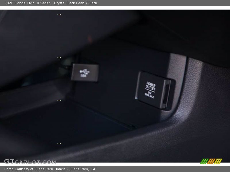 Crystal Black Pearl / Black 2020 Honda Civic LX Sedan