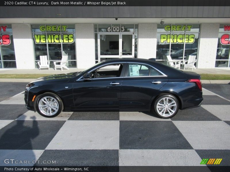 Dark Moon Metallic / Whisper Beige/Jet Black 2020 Cadillac CT4 Luxury