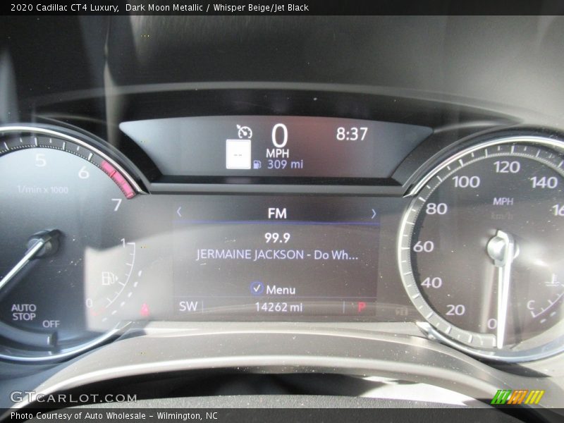 Dark Moon Metallic / Whisper Beige/Jet Black 2020 Cadillac CT4 Luxury