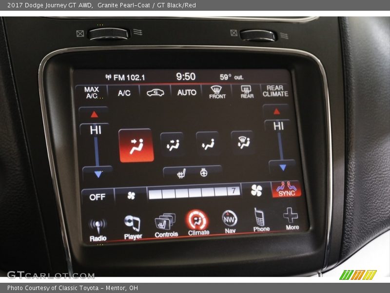 Controls of 2017 Journey GT AWD