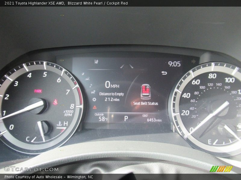 Blizzard White Pearl / Cockpit Red 2021 Toyota Highlander XSE AWD