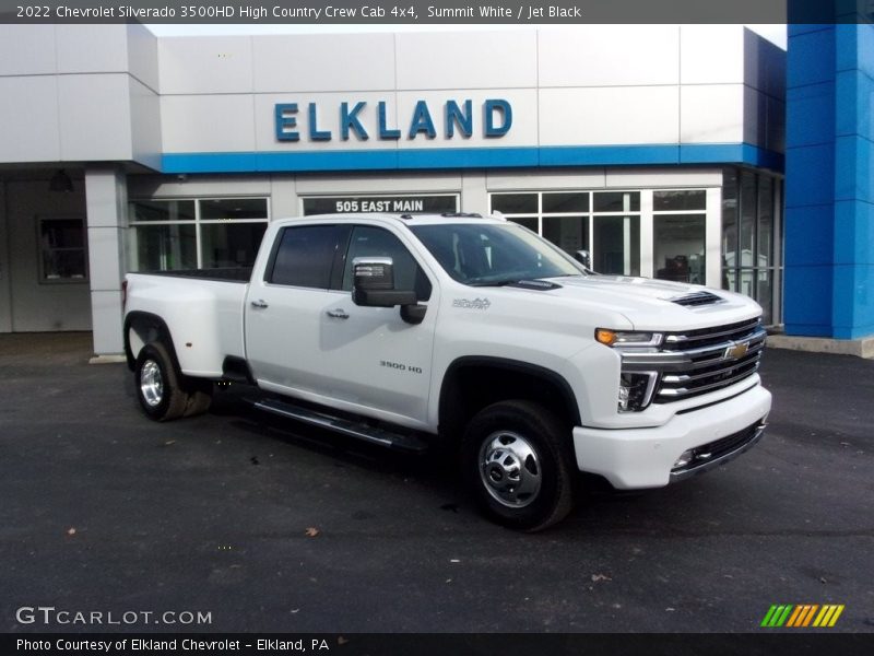 Summit White / Jet Black 2022 Chevrolet Silverado 3500HD High Country Crew Cab 4x4
