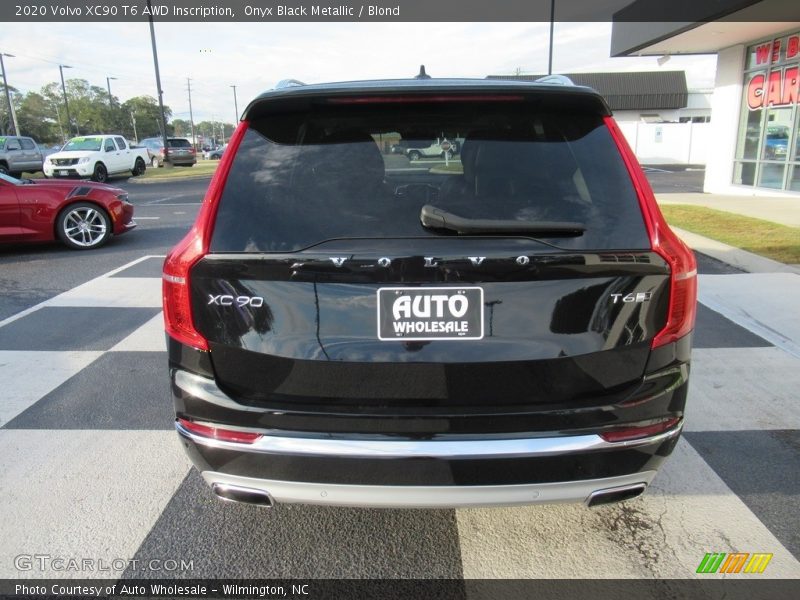 Onyx Black Metallic / Blond 2020 Volvo XC90 T6 AWD Inscription