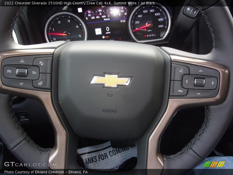 Summit White / Jet Black 2022 Chevrolet Silverado 3500HD High Country Crew Cab 4x4