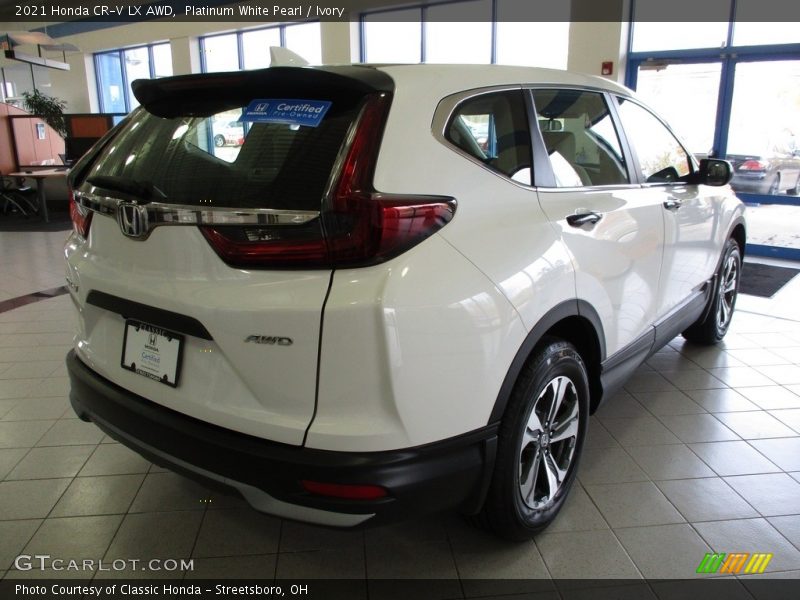 Platinum White Pearl / Ivory 2021 Honda CR-V LX AWD