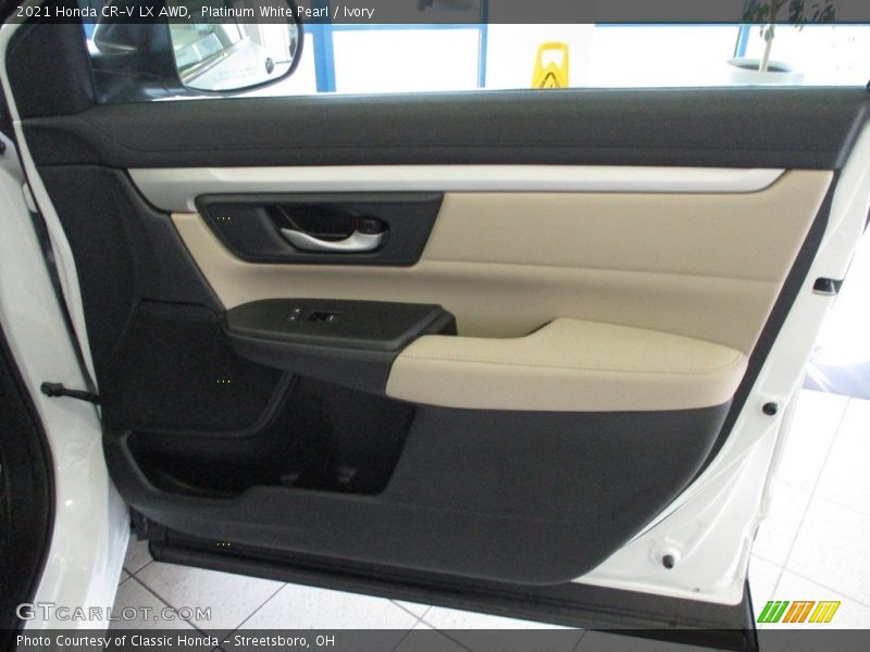 Platinum White Pearl / Ivory 2021 Honda CR-V LX AWD