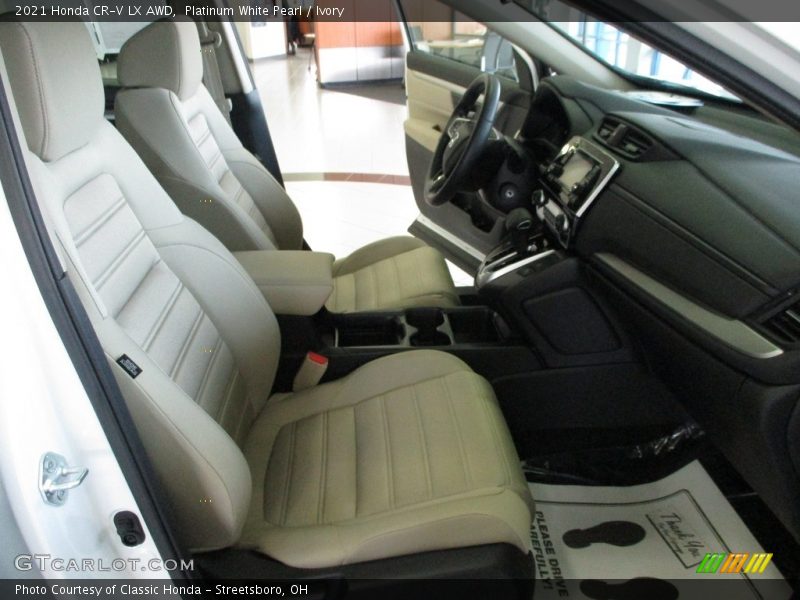 Platinum White Pearl / Ivory 2021 Honda CR-V LX AWD