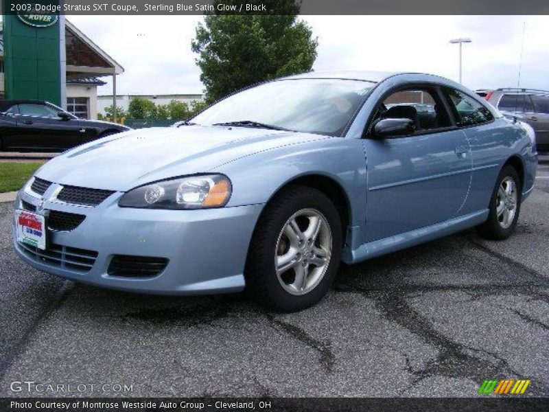 Sterling Blue Satin Glow / Black 2003 Dodge Stratus SXT Coupe