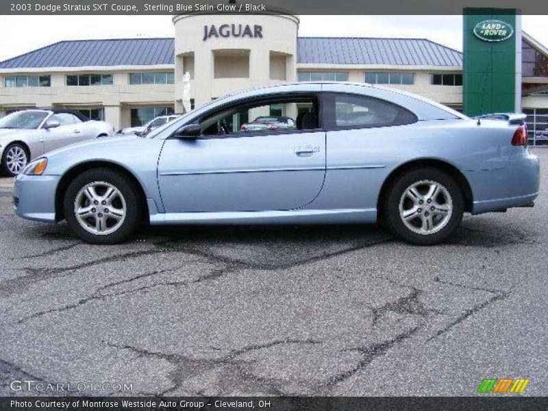 Sterling Blue Satin Glow / Black 2003 Dodge Stratus SXT Coupe