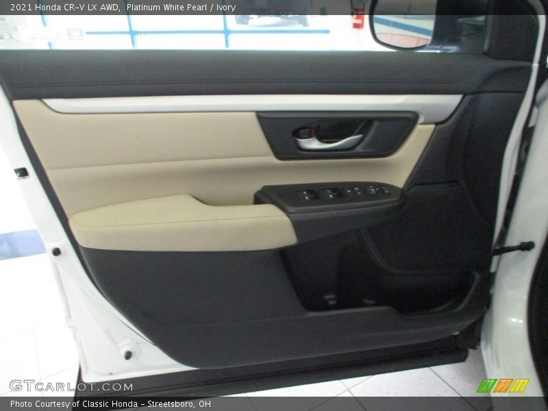 Platinum White Pearl / Ivory 2021 Honda CR-V LX AWD