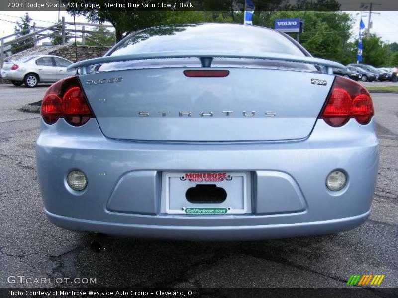 Sterling Blue Satin Glow / Black 2003 Dodge Stratus SXT Coupe
