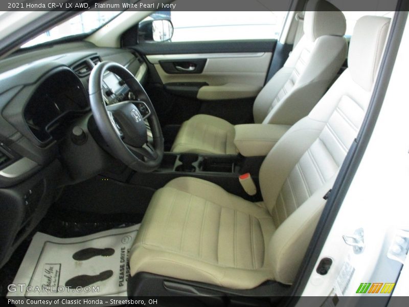 Platinum White Pearl / Ivory 2021 Honda CR-V LX AWD