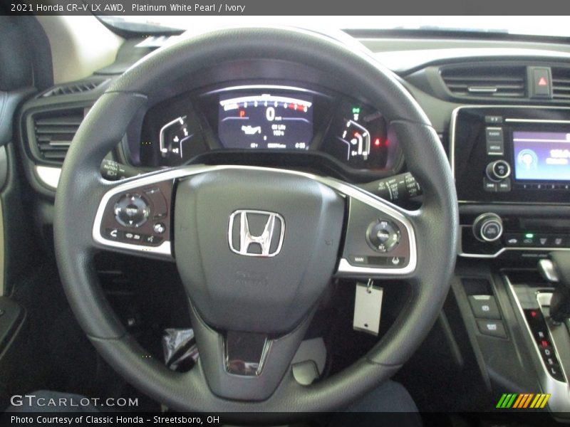 Platinum White Pearl / Ivory 2021 Honda CR-V LX AWD