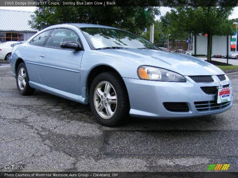 Sterling Blue Satin Glow / Black 2003 Dodge Stratus SXT Coupe
