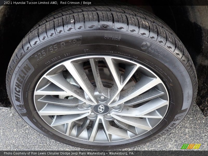 Red Crimson / Beige 2021 Hyundai Tucson Limited AWD