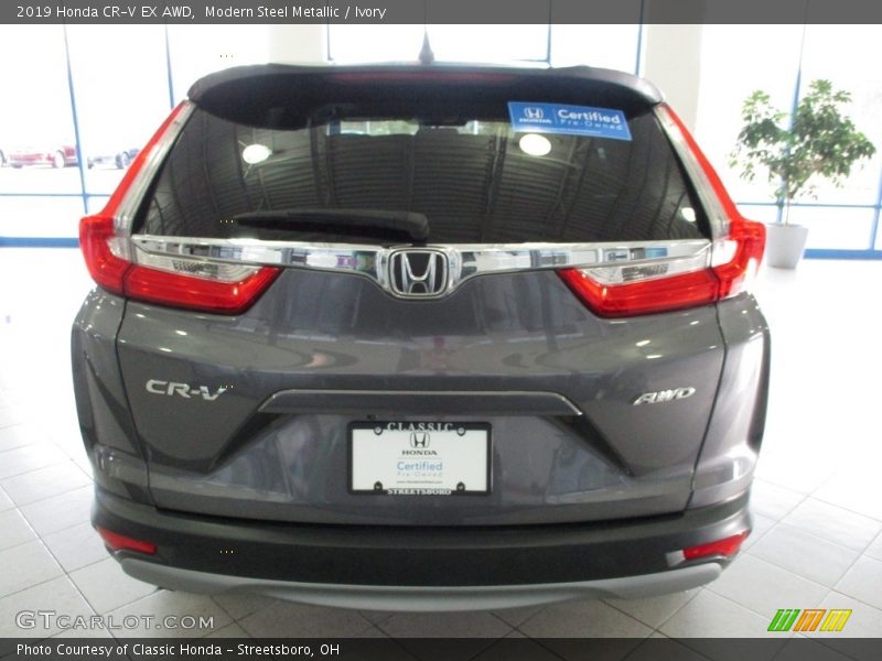 Modern Steel Metallic / Ivory 2019 Honda CR-V EX AWD