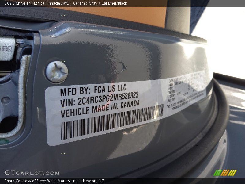 Ceramic Gray / Caramel/Black 2021 Chrysler Pacifica Pinnacle AWD
