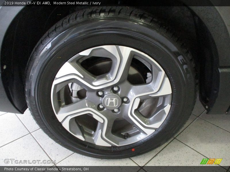 Modern Steel Metallic / Ivory 2019 Honda CR-V EX AWD