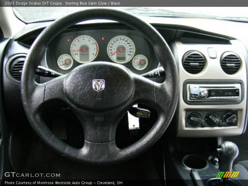 Sterling Blue Satin Glow / Black 2003 Dodge Stratus SXT Coupe