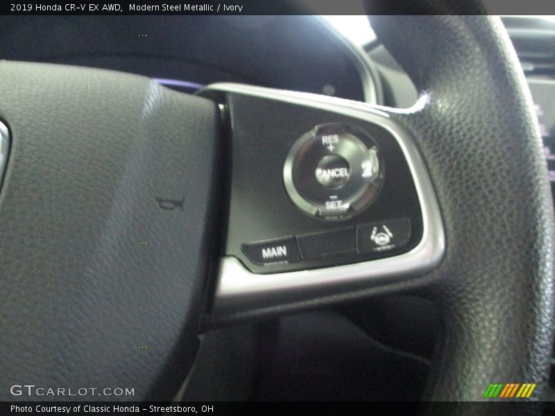 Modern Steel Metallic / Ivory 2019 Honda CR-V EX AWD