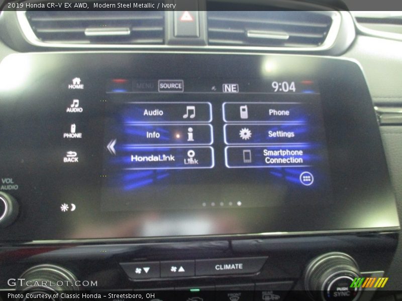 Modern Steel Metallic / Ivory 2019 Honda CR-V EX AWD