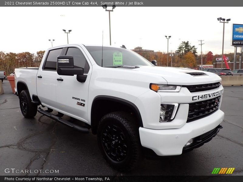 Summit White / Jet Black 2021 Chevrolet Silverado 2500HD LT Crew Cab 4x4