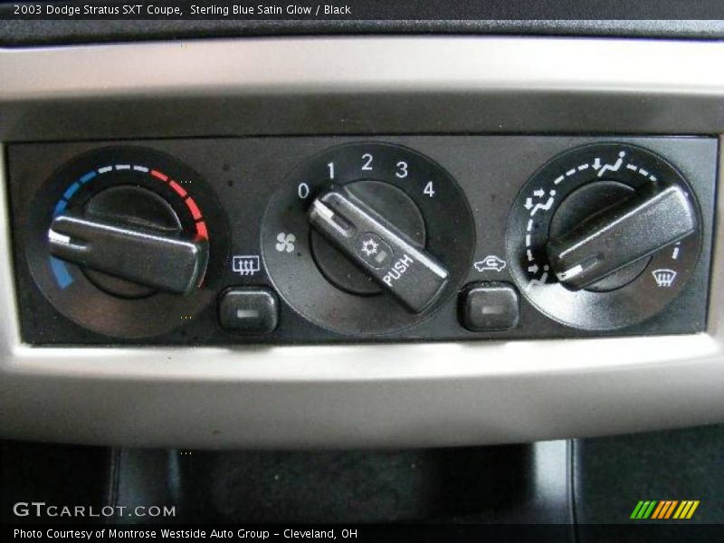 Sterling Blue Satin Glow / Black 2003 Dodge Stratus SXT Coupe