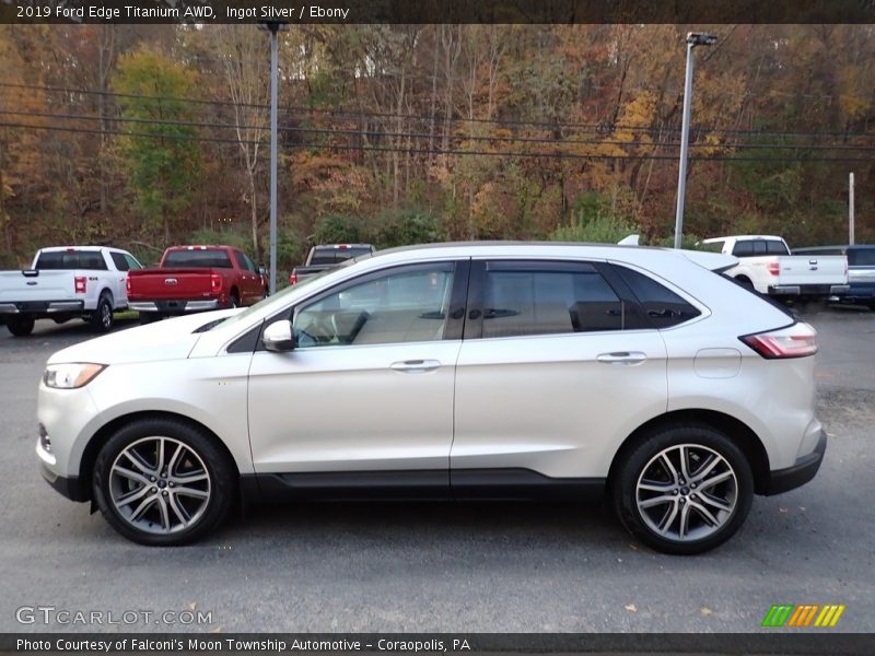 Ingot Silver / Ebony 2019 Ford Edge Titanium AWD