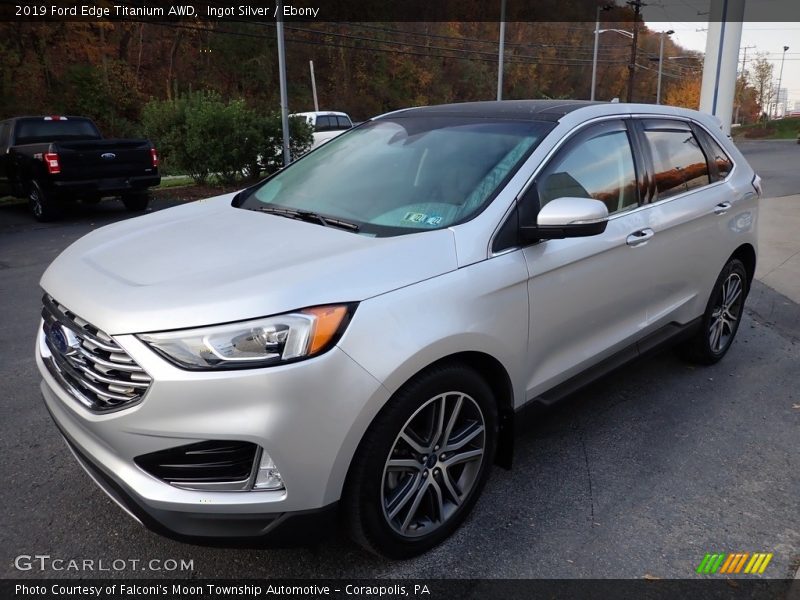 Ingot Silver / Ebony 2019 Ford Edge Titanium AWD