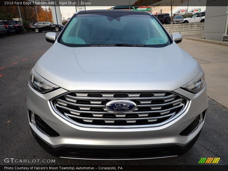 Ingot Silver / Ebony 2019 Ford Edge Titanium AWD