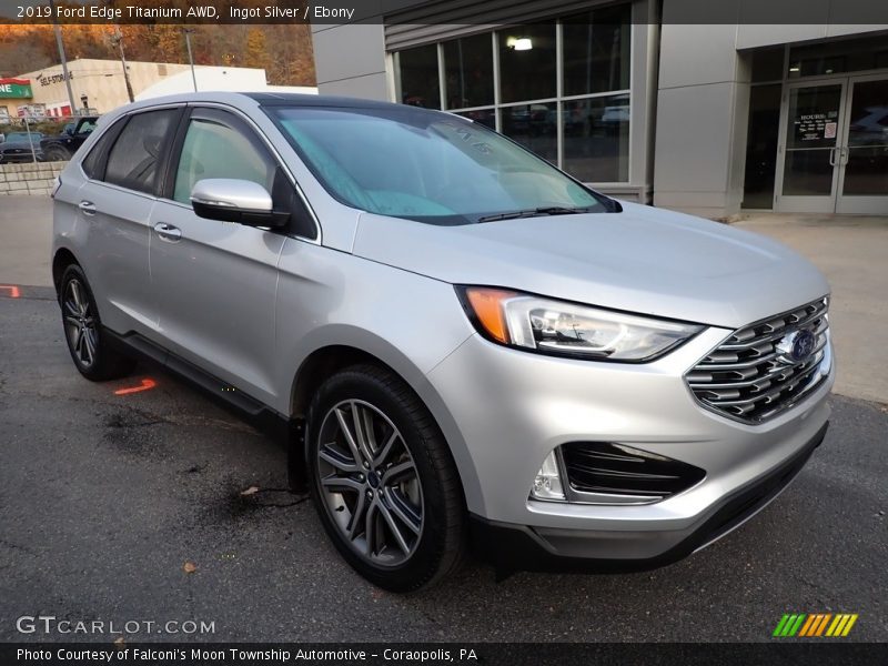 Ingot Silver / Ebony 2019 Ford Edge Titanium AWD