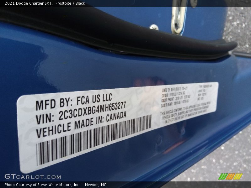 Frostbite / Black 2021 Dodge Charger SXT