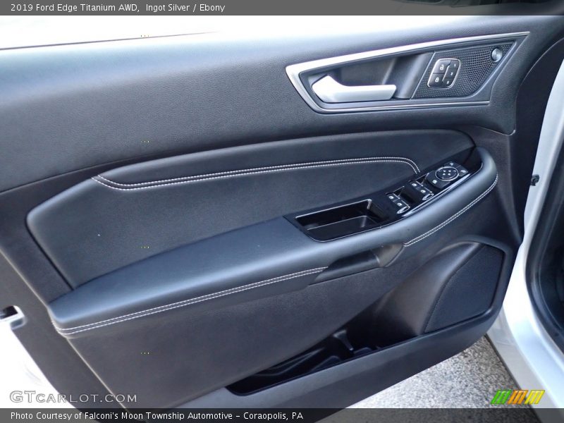 Ingot Silver / Ebony 2019 Ford Edge Titanium AWD