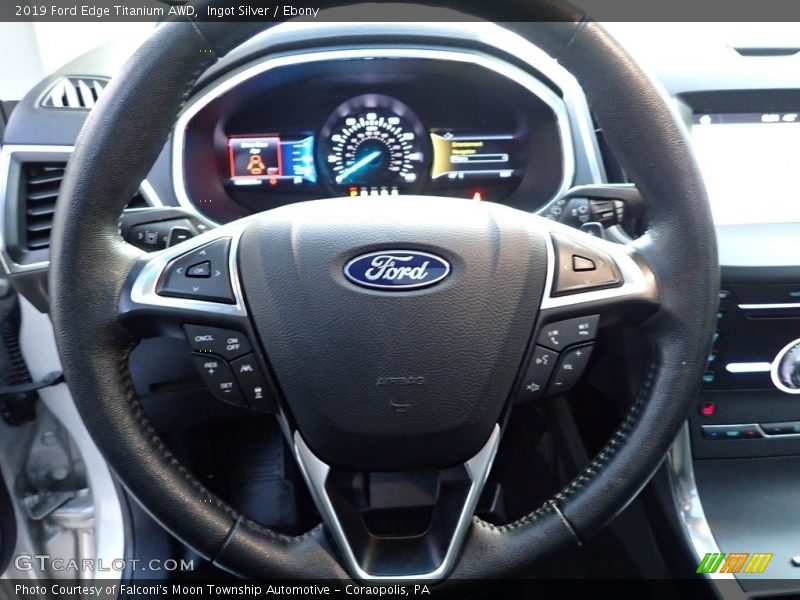 Ingot Silver / Ebony 2019 Ford Edge Titanium AWD