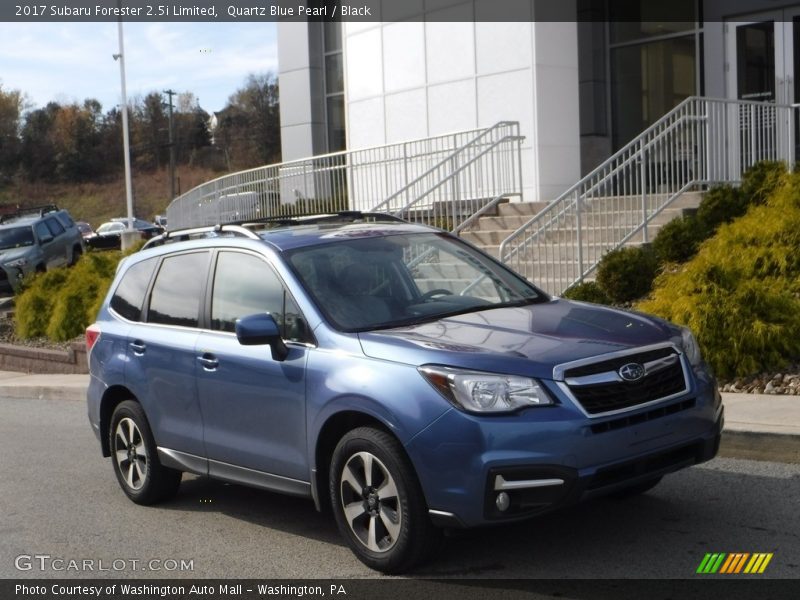 Quartz Blue Pearl / Black 2017 Subaru Forester 2.5i Limited