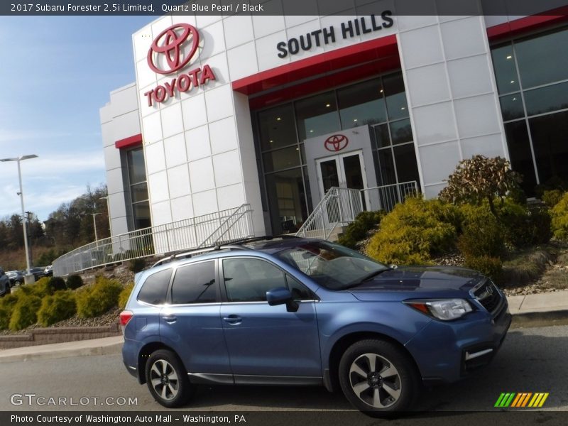 Quartz Blue Pearl / Black 2017 Subaru Forester 2.5i Limited